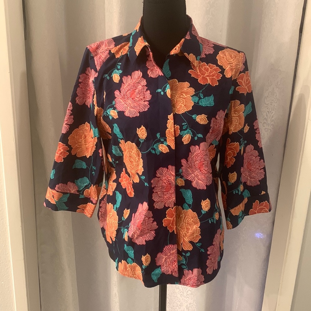 CHICO’S FLORAL BUTTON UP SHIRT Sz: S/1P